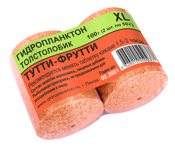 Гидропланктон Тутти-Фрутти 55г х 2шт.