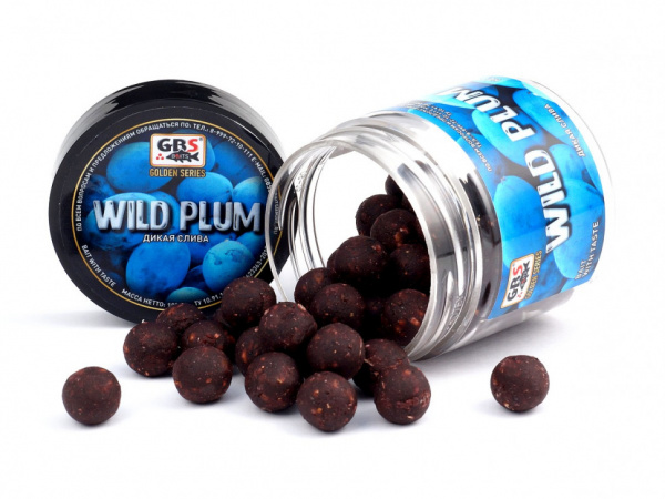 Бойлы GBS насадочные Wild Plum Дикая Слива 15мм (100 г, банка) 