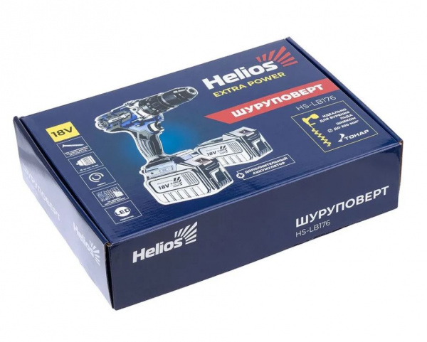 Шуруповерт-электробур для ледобура, аккумуляторный 18V 6A (HS-LB176) Helios